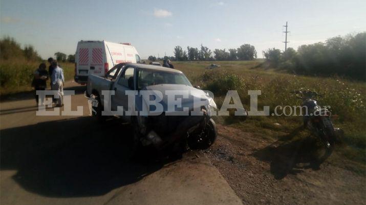 Colonia Alpina- se salvan de milagro tras fuerte choque de camionetas