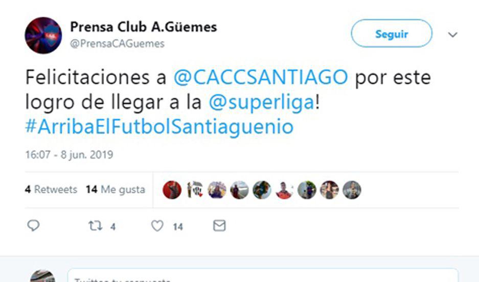 Los saludos de los clubes santiaguentildeos