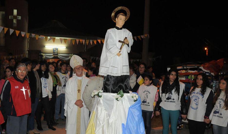 Continuacutean los actos patronales en honor  a San Luis Gonzaga