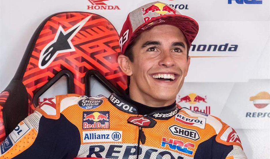 Marc Marquez fue el maacutes veloz y largaraacute hoy en punta en Brno