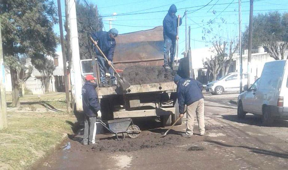 La comuna retomoacute trabajos de bacheo y arreglo de calzada