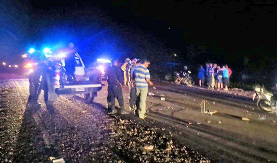 Motociclista perdioacute la vida en el acto al derrapar sobre la ruta y ser arrollado por una camioneta