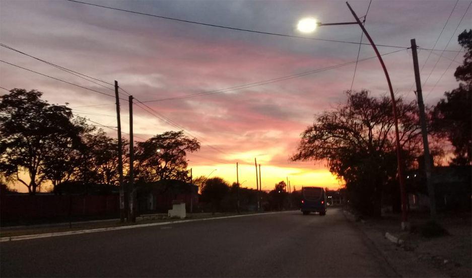 El amanecer en la Avenida Madre de Ciudades