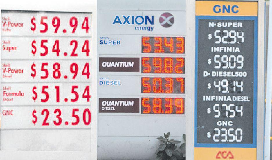 Los precios de los combustibles tras el ajuste del viernes en Santiago