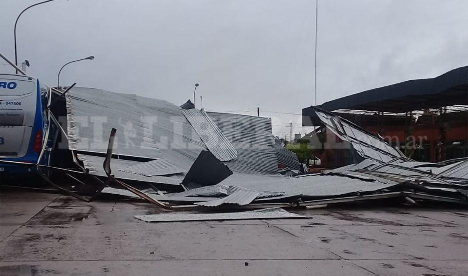 La terminal añatuyense sufrió importantes destrozos