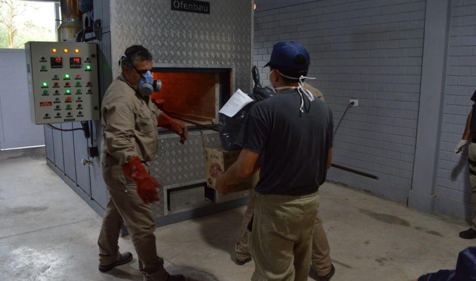 La droga fue incinerada a una temperatura de 1200 grados El procedimiento se extendió casi cuarenta minutos