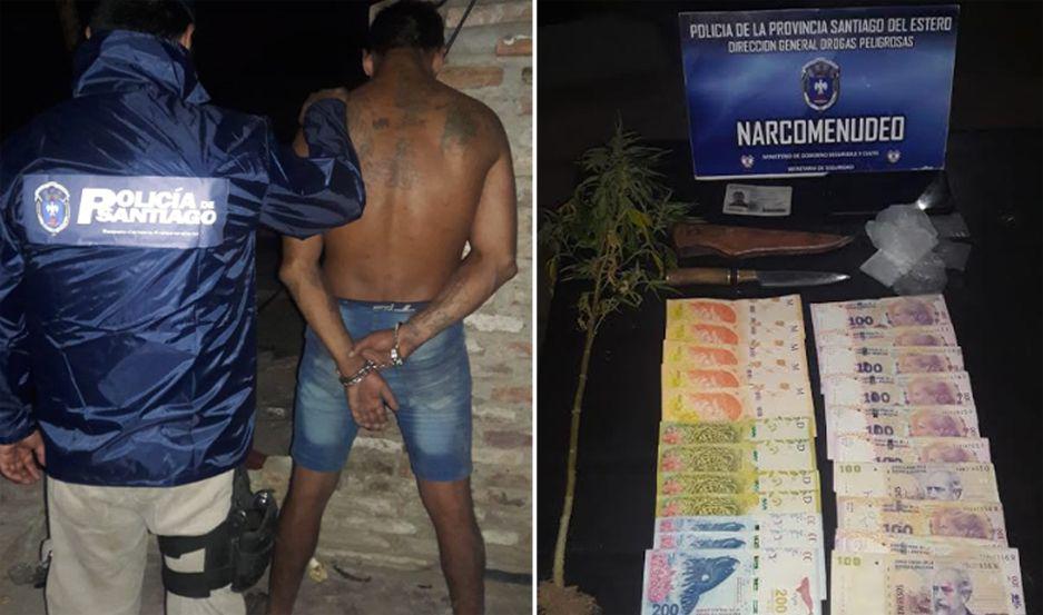 Detienen a un dealer que vendiacutea cocaiacutena y marihuana en su casa