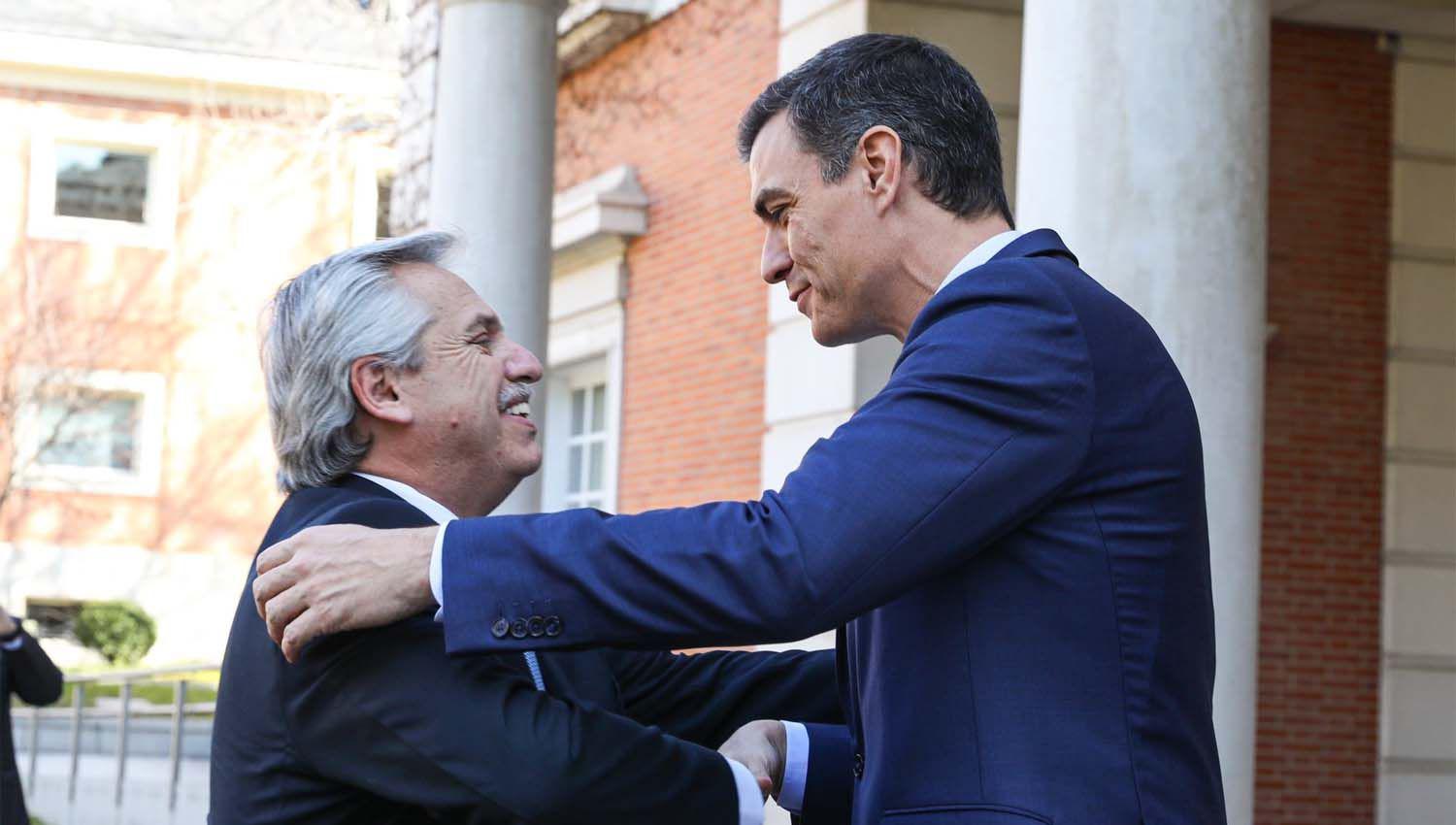 Alberto Fern�ndez se reunió con Pedro S�nchez en Madrid