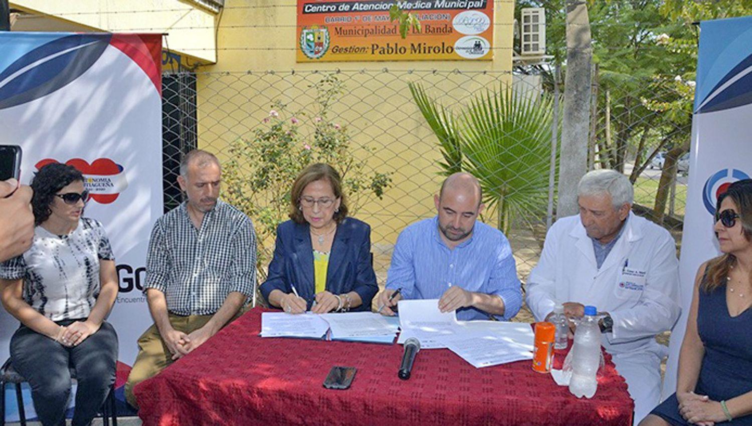 El convenio se firmó en el Centro de Atención Médica Municipal N� 3 del barrio 1� de Mayo Ampliación
