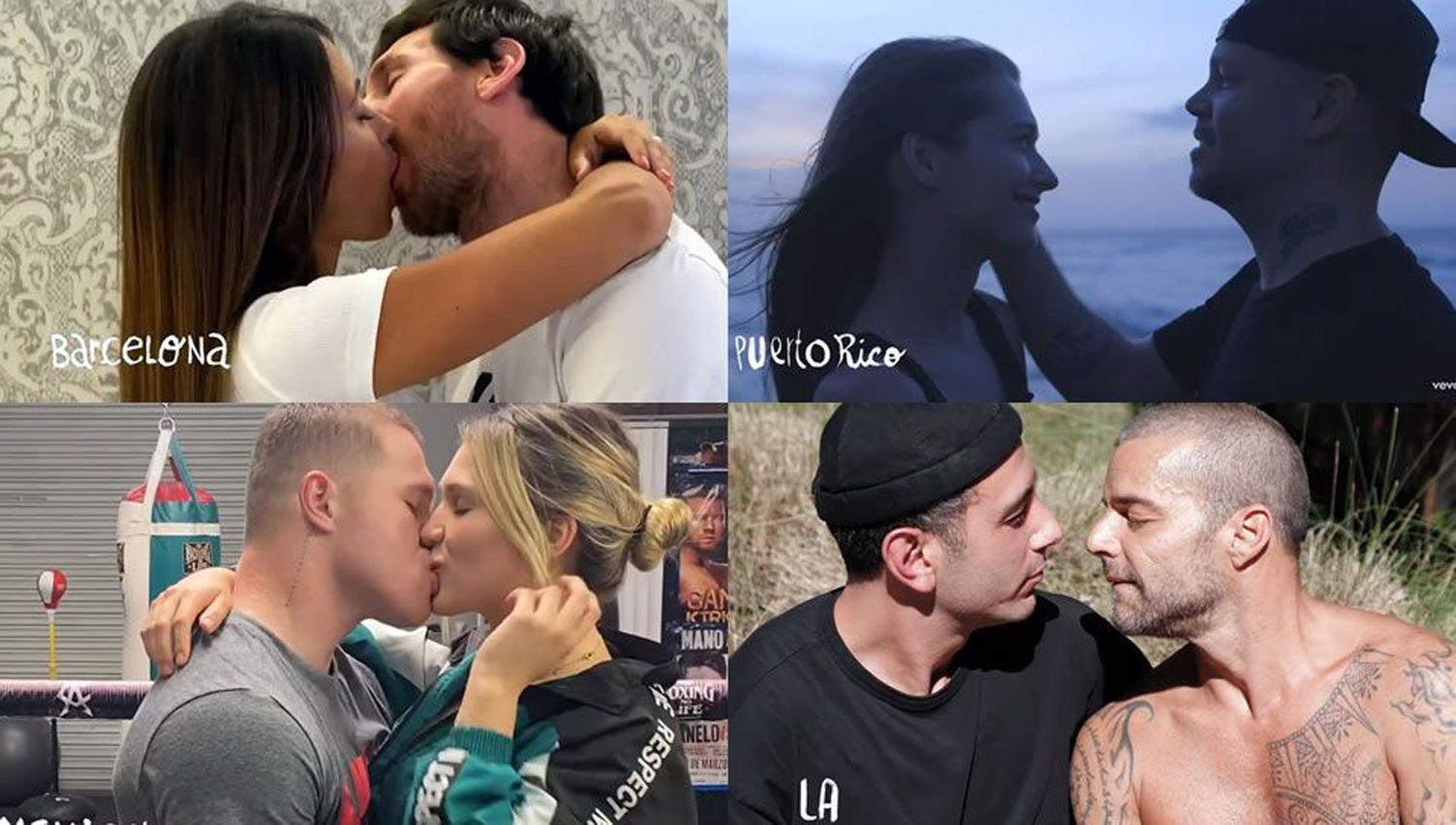 El beso de Lionel Messi y Antonela en el nuevo video de Residente