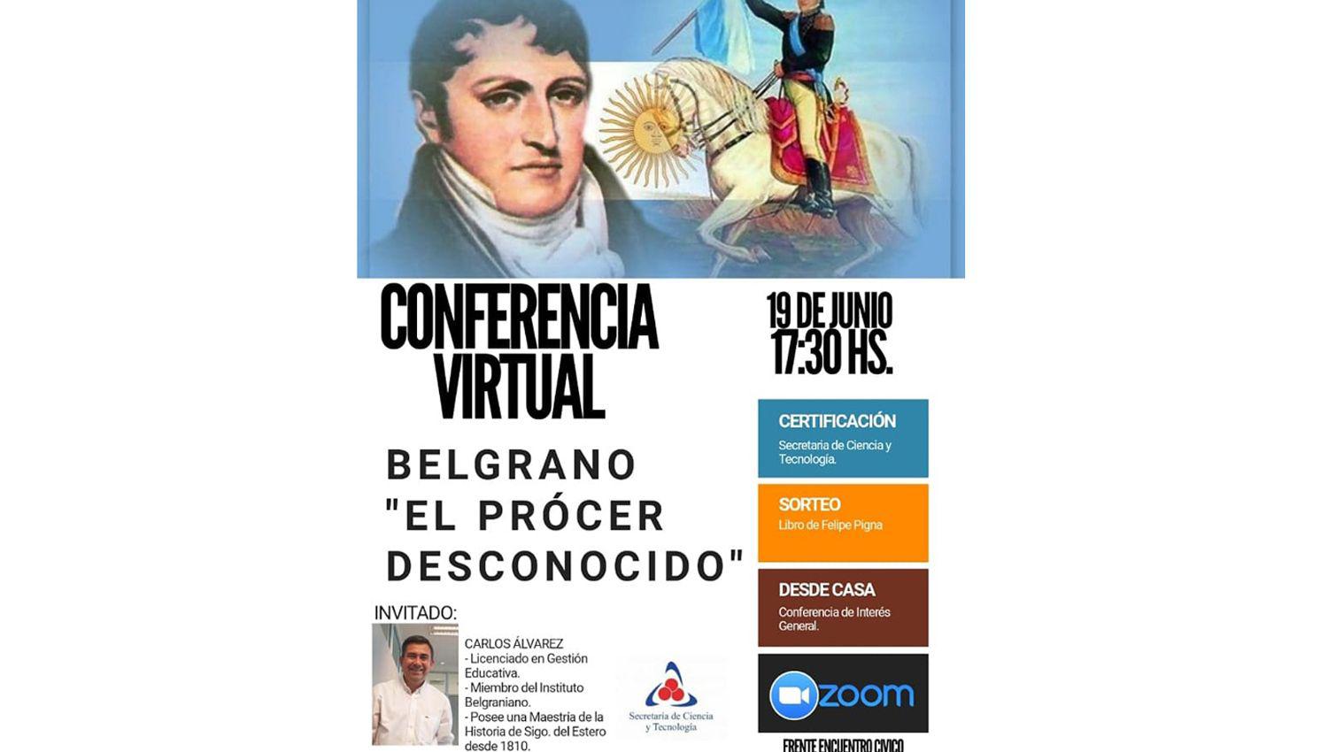 Invitan a conferencia virtual sobre Belgrano en Selva