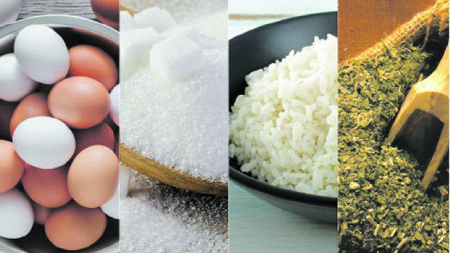 Subas interanuales de hasta el 80-en-porciento- en arroz huevos azuacutecar y yogures