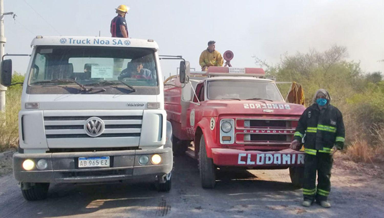 El municipio asistió a los Bomberos Voluntarios