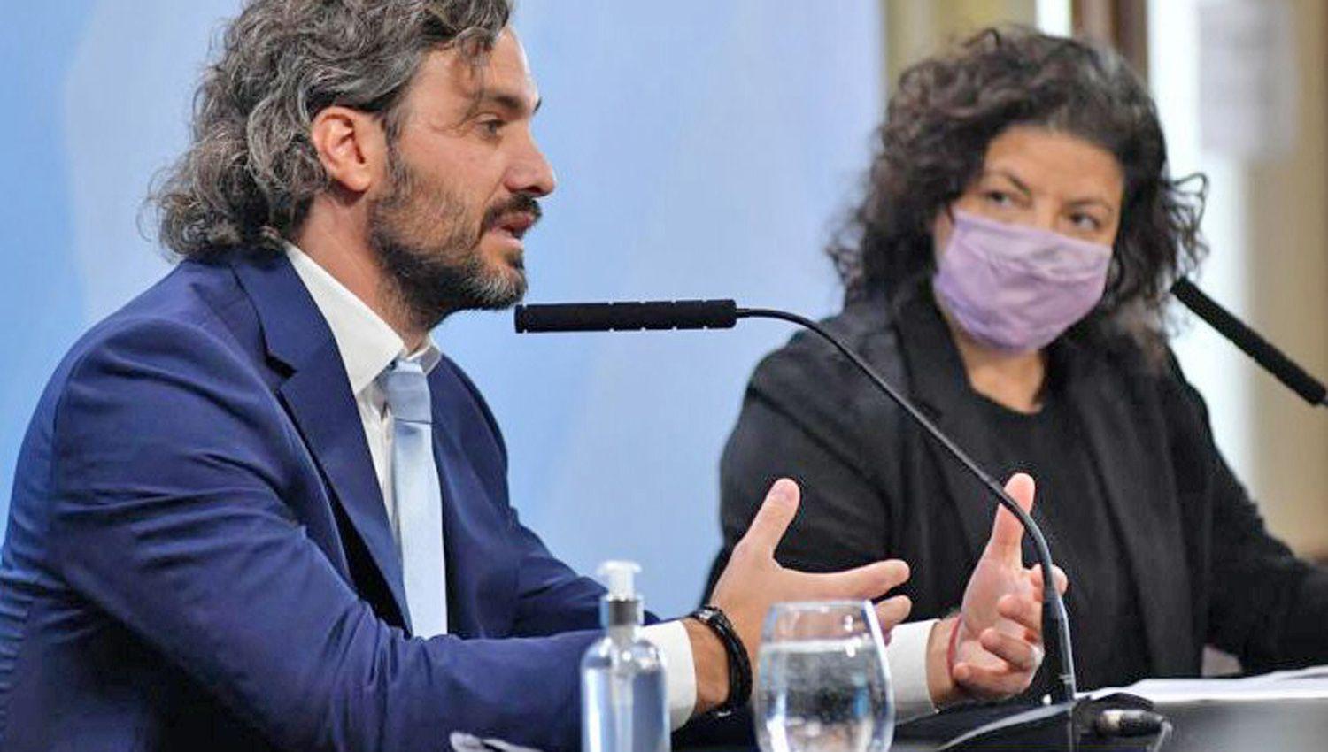 Luego del mensaje presidencial Santiago Cafiero y Carla Vizzotti explicaron las medidas y anoche se
publicó el DNU