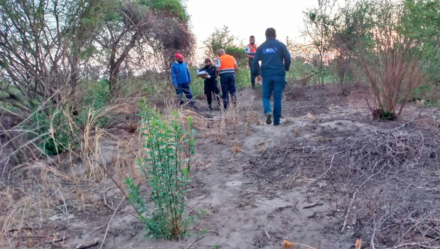 Los policías recorrieron la zona hasta lograr dar con el sospechoso