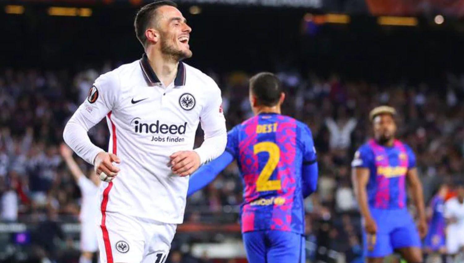 Adioacutes a la Europa League- Barcelona cayoacute 3-2 ante Eintracht Frankfurt