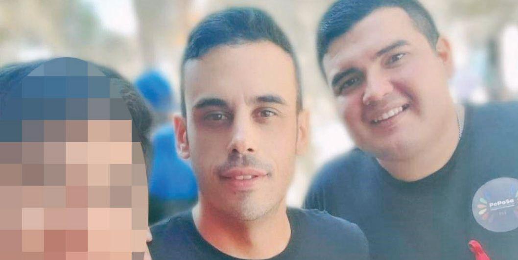 DOLOR Las redes se inundaron de mensajes de despedida para Matías Reynoso (centro) junto a Gómez el gendarme