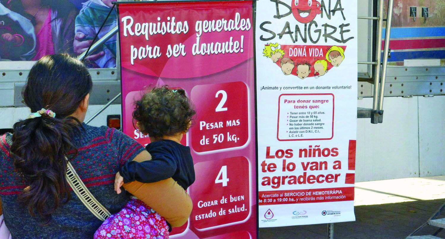 El Centro Provincial de Sangre organiza para hoy una nueva colecta masiva y convoca a sumarse a vecinos