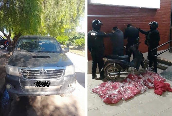 Circulaban por La Banda con una moto en la caja de su camioneta- teniacutea pedido de secuestro