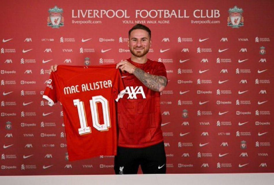 Alexis McAllister fue presentado como refuerzo de Liverpool- tiene la camiseta nuacutemero 10