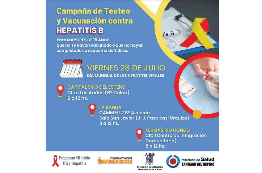 Hoy inicia la campantildea de testeo y vacunacioacuten contra Hepatitis B- a doacutende se puede solicitar