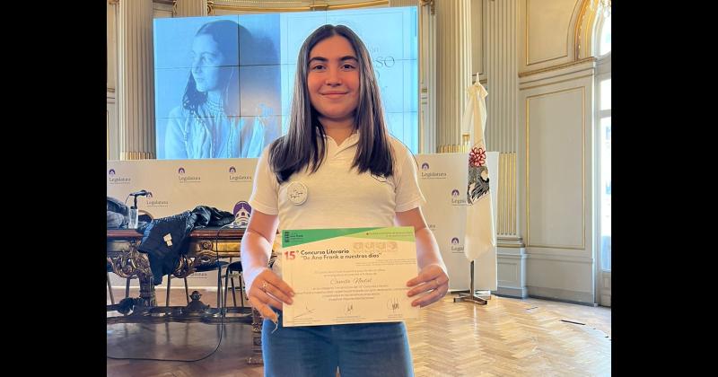 PREMIO Camila Melanie Nadal recibió su distinción el pasado viernes en la sede de la Legislatura porteña