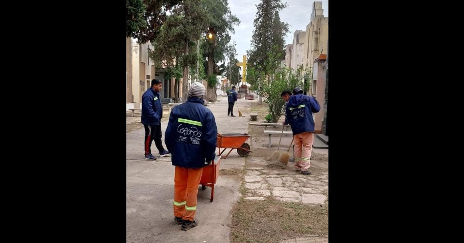 Realizaron trabajos de limpieza en el cementerio 