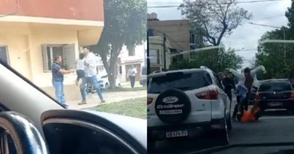 VIDEO  Un conductor fuera de siacute atacoacute a pintildeas a otro y casi termina en tragedia