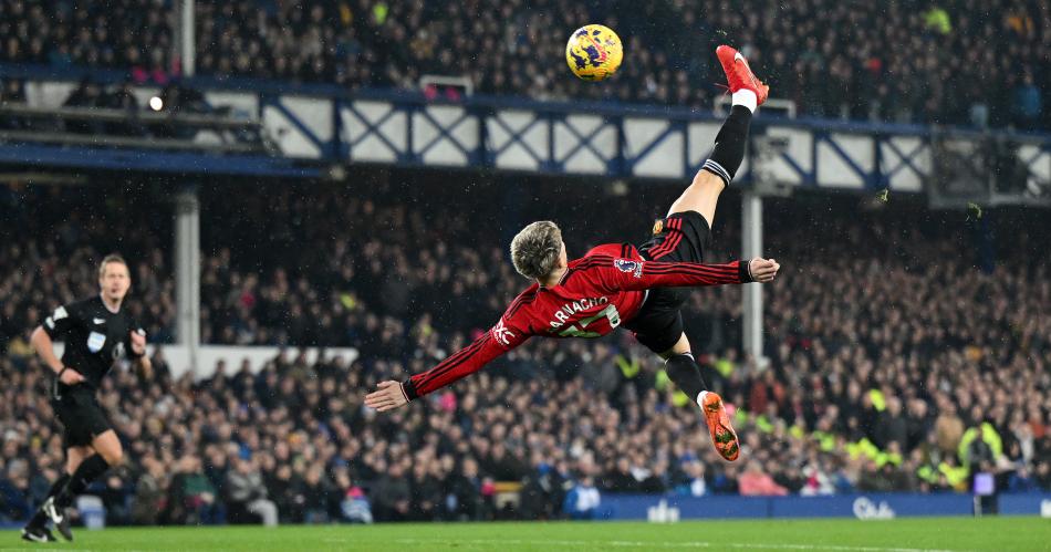 Golazo de Garnacho en la victoria de Manchester United ante Everton