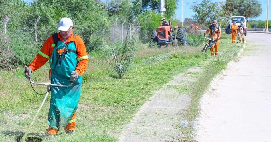 La Capital concretoacute un operativo de desmalezamiento en la avenida Diego Maradona