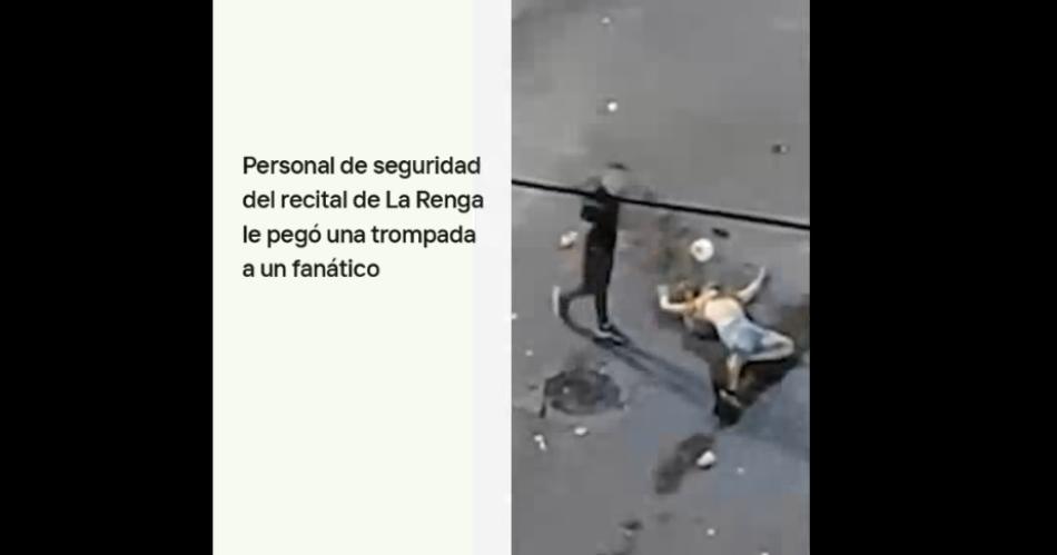 Se entregoacute a la Policiacutea el seguridad que noqueoacute al fanaacutetico de La Renga