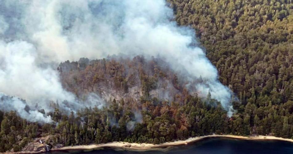 Grave incendio forestal afecta al Parque Nacional Nahuel Huapi