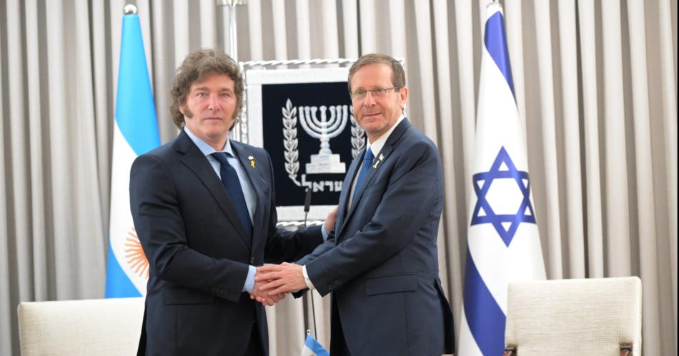 Milei se reunioacute con el presidente de Israel Isaac Herzog