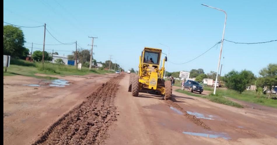 Trabajan en la Ruta 13 acceso sur a Los Juriacutees