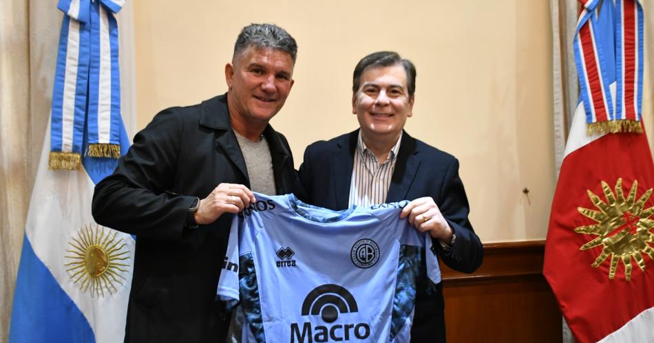 Zamora recibioacute a Luis Artime presidente de Belgrano de Coacuterdoba