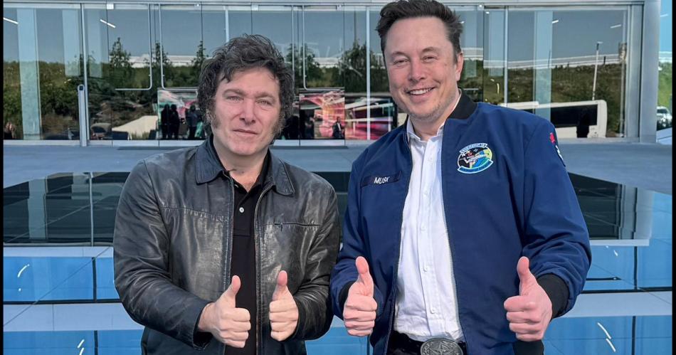 Milei se reunioacute con el poderoso empresario Elon Musk en la faacutebrica de Tesla