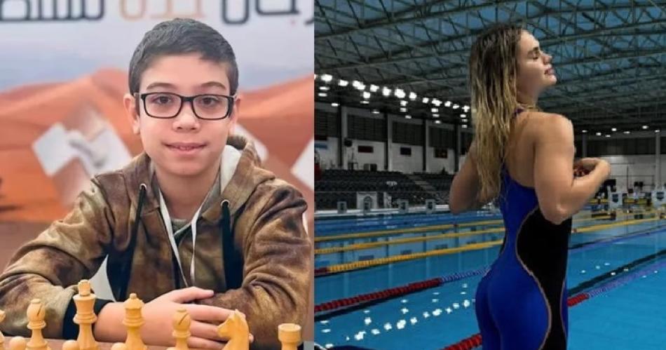 Latinoameacuterica engrandecida por el nintildeo ajedrecista argentino y la joven nadadora paraguaya