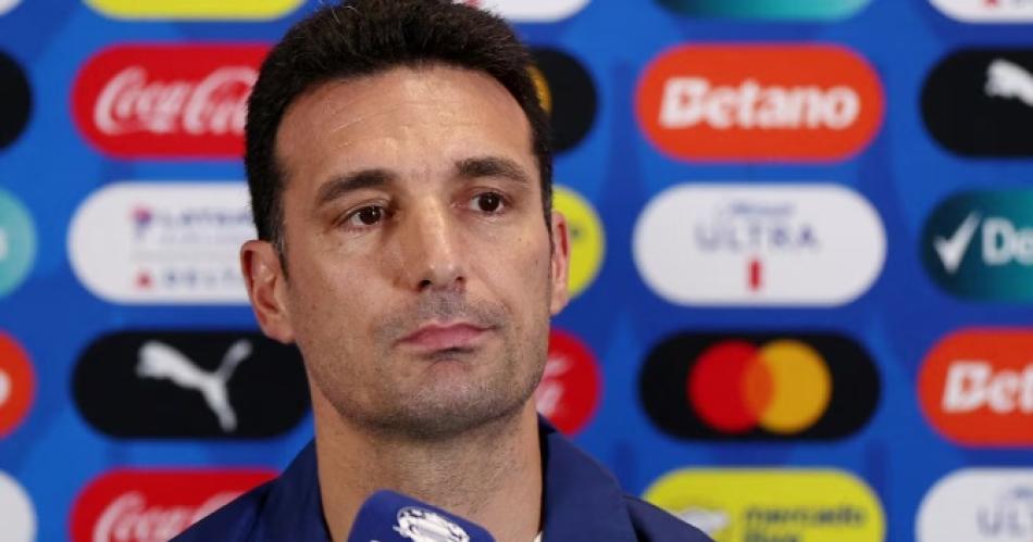 Scaloni en su �ltimo conferencia antes de la final de la Copa América- Queremos ser dueños del partido (Foto- Reuters)