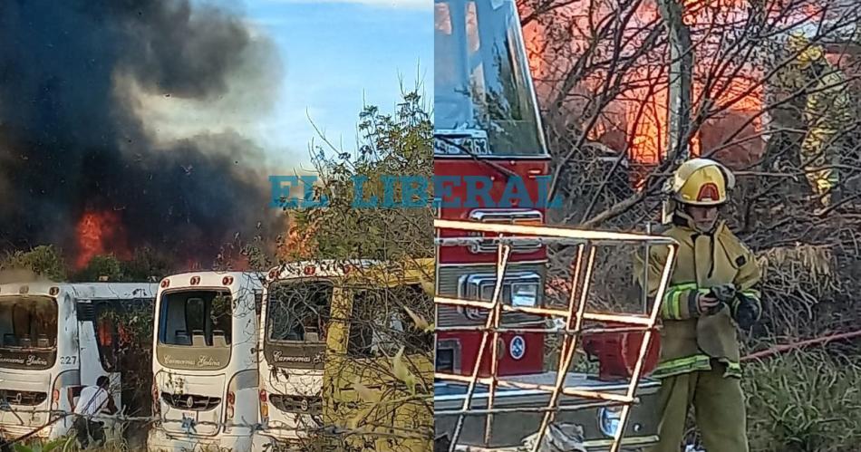 FOTOS Un voraz incendio en el predio de ERSA atemorizoacute a vecinos del Bordm Ejeacutercito Argentino