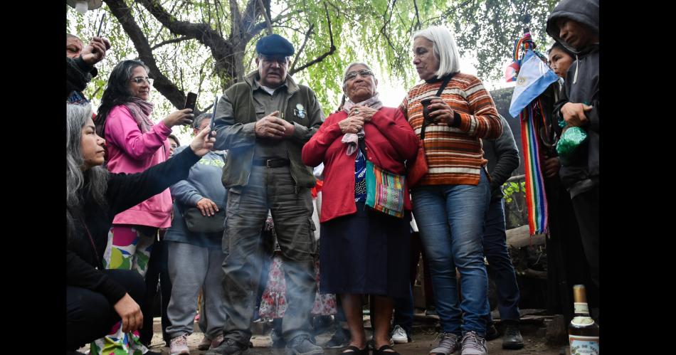 En el Patio del Indio se hizo el ritual de la Pachamama en la previa de la XXII Marcha de los Bombos