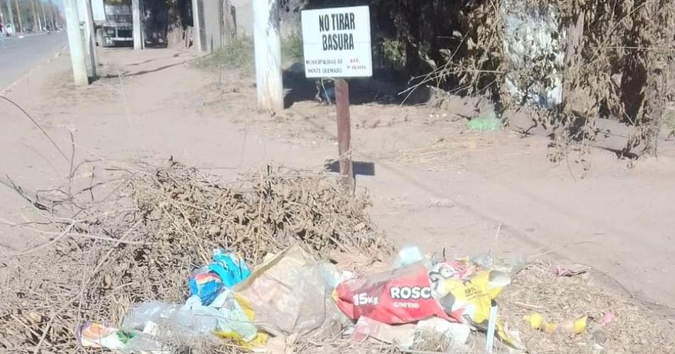 La comuna de Monte Quemado solicita a vecinos no arrojar basura