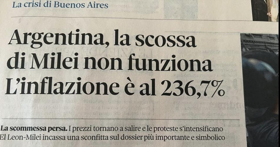 El shock de Milei no funciona- el duro anaacutelisis de un diario italiano sobre la gestioacuten econoacutemica 