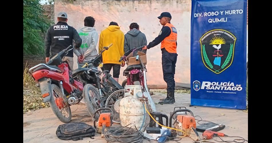 Allanamiento en Quimiliacute- cayeron cuatro hombres y secuestraron drogas y bienes robados