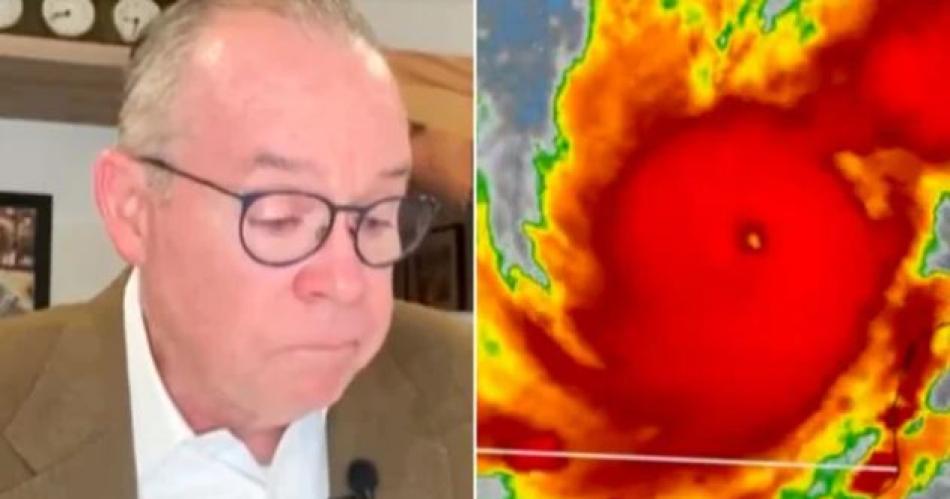 VIDEO La angustia de un meteoroloacutego al anunciar la llegada del huracaacuten Milton 