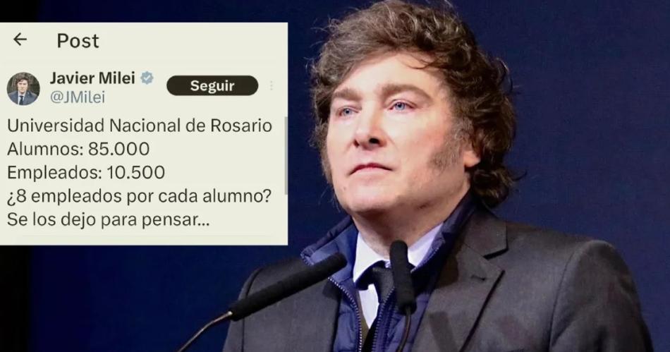 Error de caacutelculo- el presidente Milei criticoacute la Universidad de Rosario con nuacutemeros incorrectos y se disculpoacute