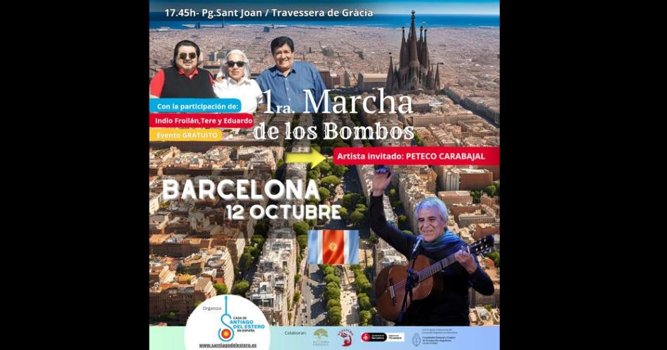 VIDEO  Histoacuterico- la Marcha de los Bombos llegoacute por primera vez a Barcelona