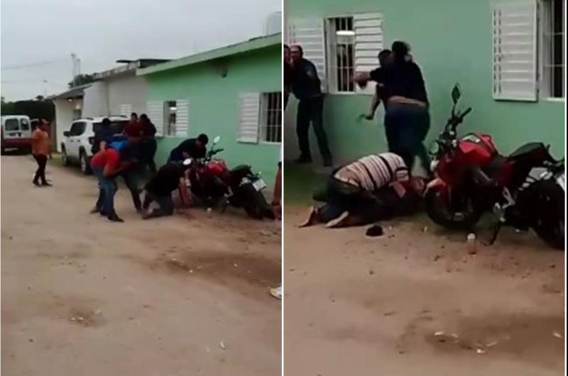 TENSIÓN- Los familiares y amigos protagonizaron un spero incidente a segundos de la primera descompensación de la víctima