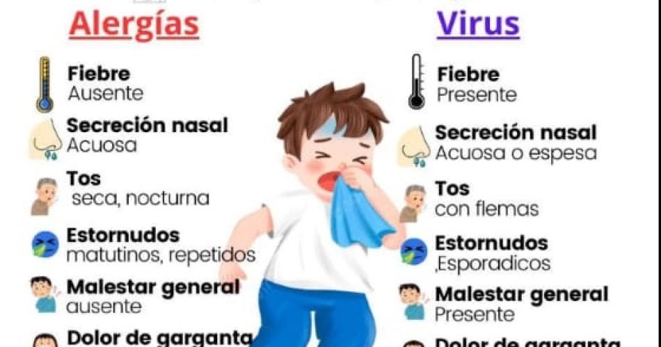 Virus o alergia- coacutemo diferenciar los siacutentomas en los nintildeos para un tratamiento adecuado