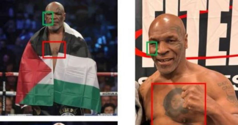 No MIKE TYSON no POSOacute CON LA BANDERA DE PALESTINA- las imaacutegenes son falsas