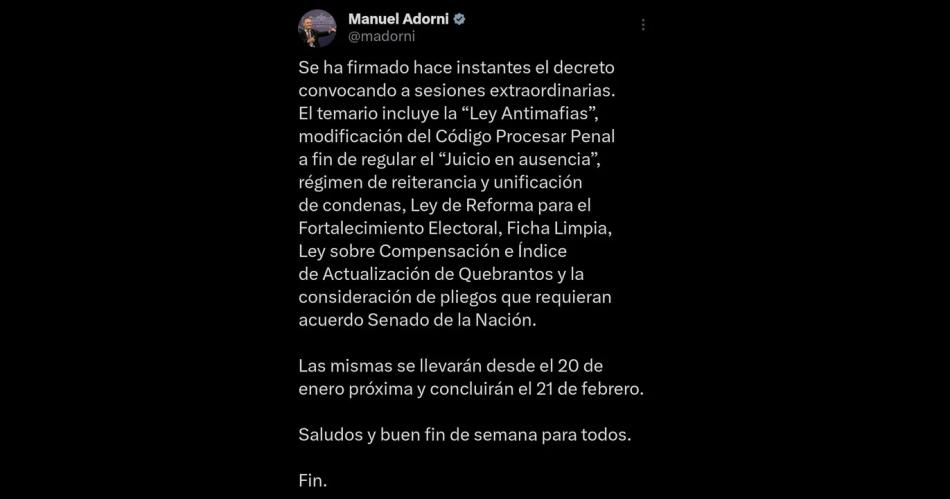 Ley Antimafias y Ficha Limpia- los temas a debatir en las sesiones extraordinarias de la Caacutemara de Diputados